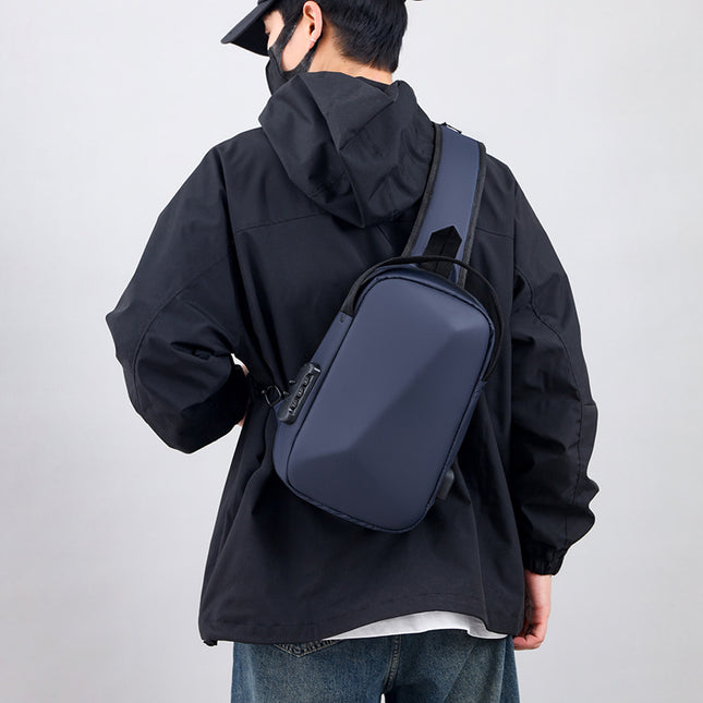 Large Capacity Outdoor Riding Crossbody Bag Men's Multifunctional Usb Rechargeable Shoulder Bag Business Simple New Chest Bag