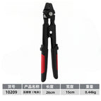 Red and black aluminum sleeve crimping pliers (electrophoresis)