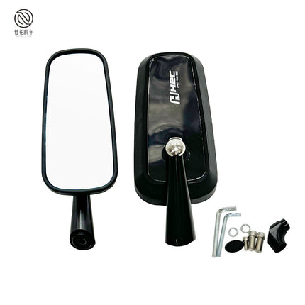 Motorcycle modification universal semi-CNC aluminum alloy rearview mirror mirror blue/chrome mirror anti-glare mirror H2C