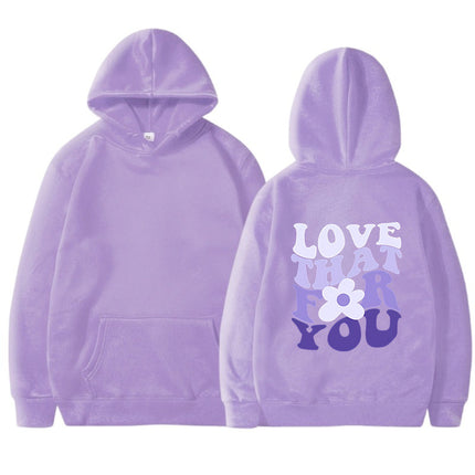 2024 Export Popular Sweatshirt Spring and Autum Men's and Women's Hooded Sweatshirt Flower Print Casual Hoodie Independent Station