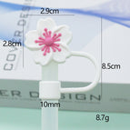 Bag does not include straw / Soft glue white powder begonia 10mm