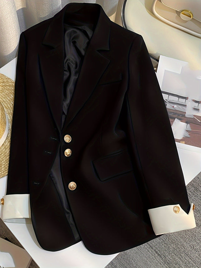 2025 Spring and Autumn New Multi-Color Suit Jacket Cream Korean Style Design Niche Fashion Temperament Goddess Commuting