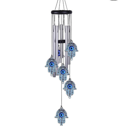 Cross-border Hot Selling Wind Bell Devil's Eye Hanging Aluminum Metal Wind Bell Indoor Garden Decoration Wholesale