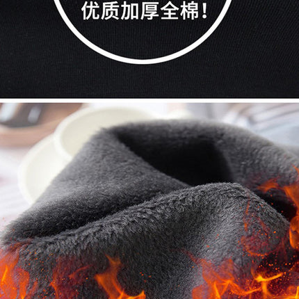 2024 winter fleece-lined warm leggings 95 cotton lining non-inverted velvet one plus fat increase high waist stretch pants