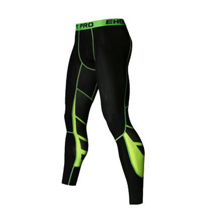 Fitness Trousers Men's Fitness Running Basketball Printed Tight Ankle-length Pants Men's Sweat Absorbing High Elastic Quick-drying Compression Pants Spot