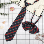 Dark blue and green stripes (tie collar flower)