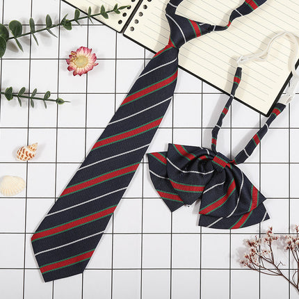 Japanese Plaid JK Tie Tie Set Women's College Style Graduation Photo Free Accessories Korean Style Bow Mariners Suit