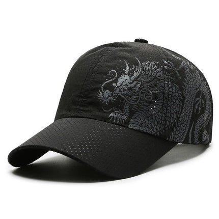 Quick-Drying Baseball Hat Men's Summer Outdoor Sports Sun Protection Breathable Hole Sun Hat Korean Style Casual Sunshade Peaked Cap