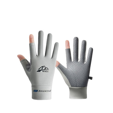 Half finger gloves men's summer riding driving breathable thin ice silk touch screen sunscreen non-slip gloves women manufacturers wholesale