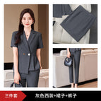 Gray suit + skirt + pants / S