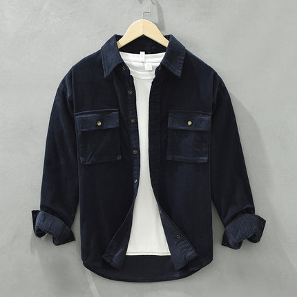 6631 Japanese Style Retro Fashionable Tooling Men's Shirt New Loose Casual Pocket Men's Jacket