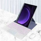 [touch backlight] 360 lavender protective cover touch backlight keyboard to send the same color mouse [excluding stylus]]