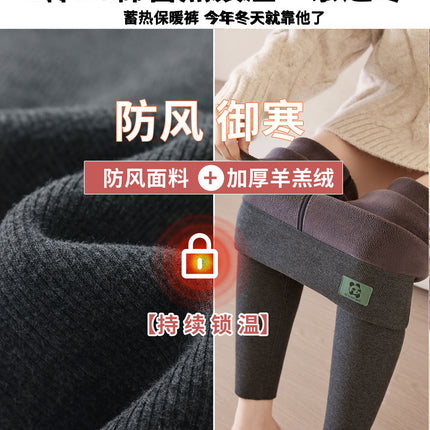 Cotton Lambswool Leggings for Women 2025 Winter New High-Waisted Warm Fleece-Lined Thickeneded Outer and Inner Wear Large Size Autumn Pants