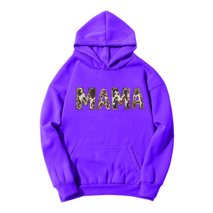 AliExpress ebay foreign trade cross-border mama printed hooded sweater autumn and winter European and American men's and women's top fashion loose