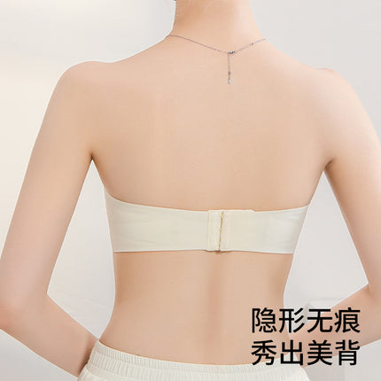 Strapless Strapless Front Buckle Underwear Women's Small Chest Push-up Non-slip Sexy Neck Hanging Shoulder Strap Bra