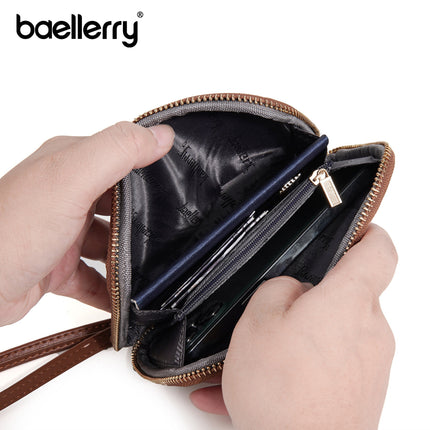 New Baellerry Women's Passport Bag Fashionable Simple Multi-Functional Zipper Coin Purse Storage Mobile Phone Bag for Women