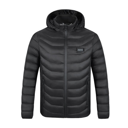 Cross-Border Heated Cotton Jacket with Hood, Smart Heating Cotton Clothing, Adjustable Size, Winter Thermal Electric Heating Cotton Jacket