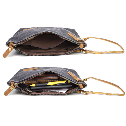 Wholesale New Canvas Men's Clutch Bag European and American Retro Clutch Bag Change Key Portable Storage Bag Small Bag