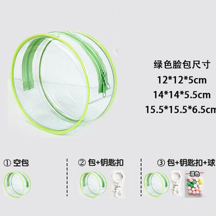 10cm Cotton Doll Pain Bag PVC Transparent Round Doll Tuanzi Walking Bag 15cm Doll Storage Bag