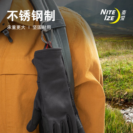 Nite Ize (Nite Ize) mountaineering buckle G-shaped buckle quick hanging key chain backpack buckle climbing buckle stainless steel