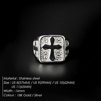 eManco European and American ins style niche design cross ring ring domineering personality male ring in stock wholesale