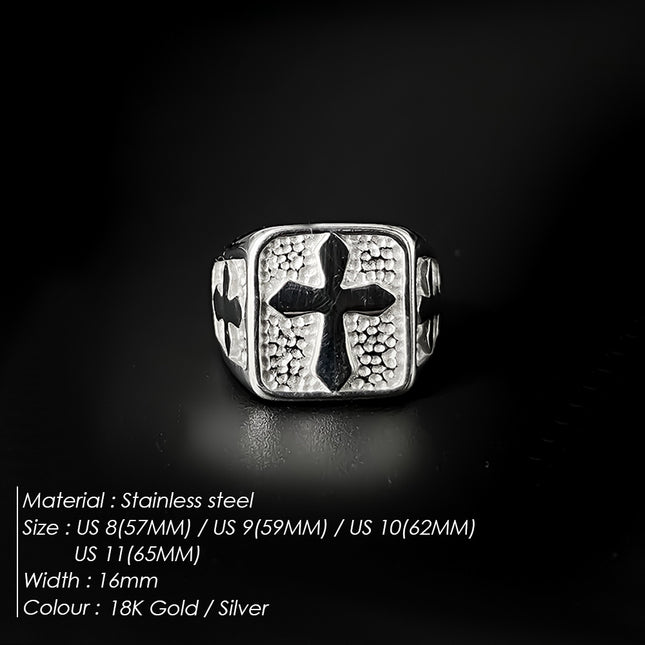 eManco European and American ins style niche design cross ring ring domineering personality male ring in stock wholesale