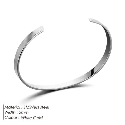St.Delan Cross-Border Popular Accessories Stainless Steel Bracelet European and American Simple Fashion Open Design Men's Batch