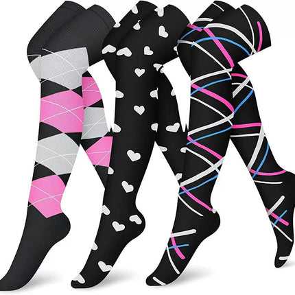 Cross border calf over knee compression socks Thigh-high socks sports compression socks over knee socks outdoor elastic socks
