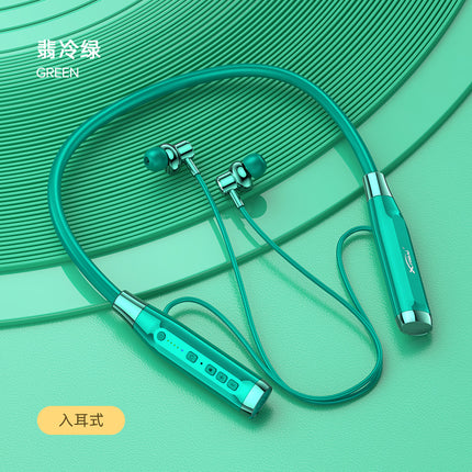 [Factory in stock] Wireless Neck-Hanging Bluetooth Headset with Large Power and Long Endurance Noise Reduction Wireless Sports Insertable Card
