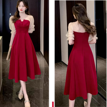 Toast Dress Bride High-end Red Door Engagement dress Women's Summer New Wedding Dress Can Be Wearable