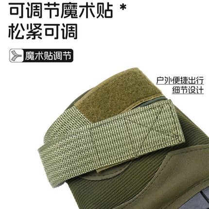 Tactical Full-Finger Gloves for Men, Soft Shell Protective Palm Pads, Touch Screen Combat Training Gloves, Non-Slip Half-Finger Gloves, Cross-Border