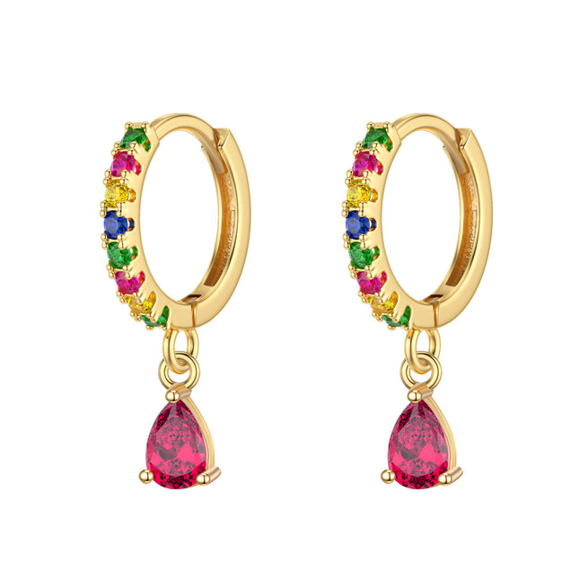 Amazon, Aliexpress, Temu, Shein, European and American Cross-Border Popular Luxury Zircon Earrings Wholesale