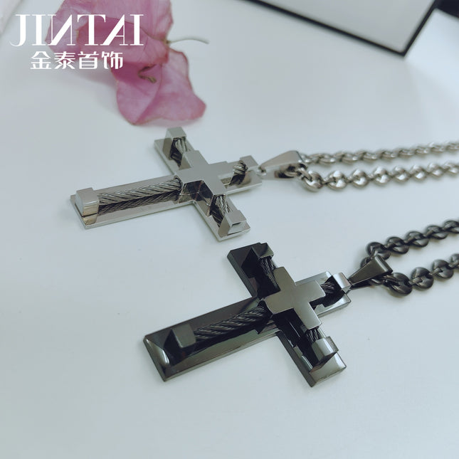 Factory direct Amazon AliExpress European and American fashion personality stainless steel men's pendant jewelry wholesale