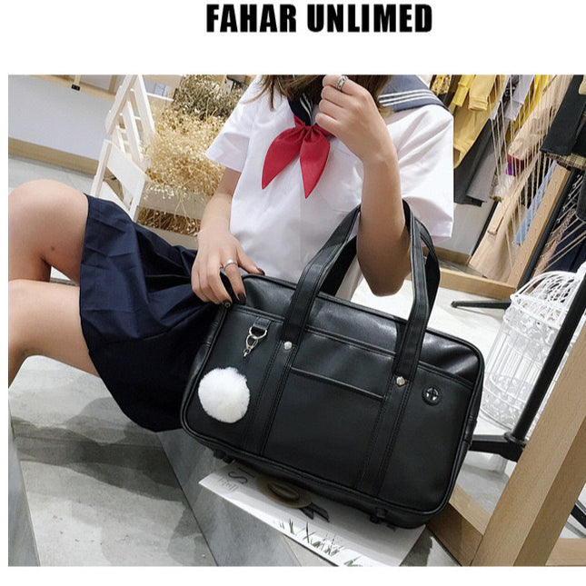 New Japanese Japanese Orthodox JK Dress Bag Single Shoulder PU Women's Simple Comic-Con Student Leisure Crossbody Bag College