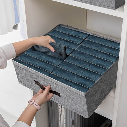 Cross-border Pants Storage Artifact Household Clothes Storage Box Wardrobe Clothes Double Row Layered Tiling Box Jeans
