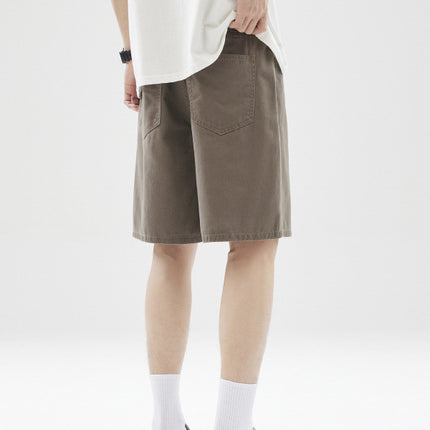 LKTM Men's# American Retro vintage Straight Pants Men's Niche Couples Joker Simple Casual Shorts