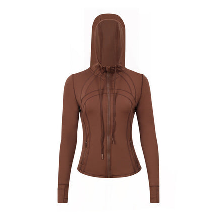 Lulu Original Label Define Yoga Wear Hooded Jacket Jacket Top Breathable Sports Fitness Wear Spring & Fall Women's