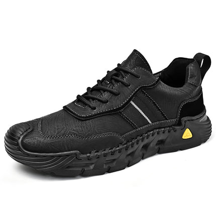 Cross-Border Hot-Selling Spring and Summer New Products Hand-Stitched Casual Men's Shoes Fashionable Thick-Soled Versatile Non-Slip Genuine Leather Hiking Shoes