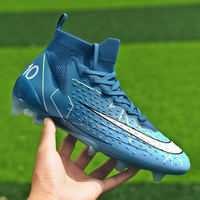 New Cross-Border Large-Size Adult Soccer Shoes for Practical Use, Youth Long-Stud Ag, Multi-Stud Tf Student Training Shoes, Mid-Top