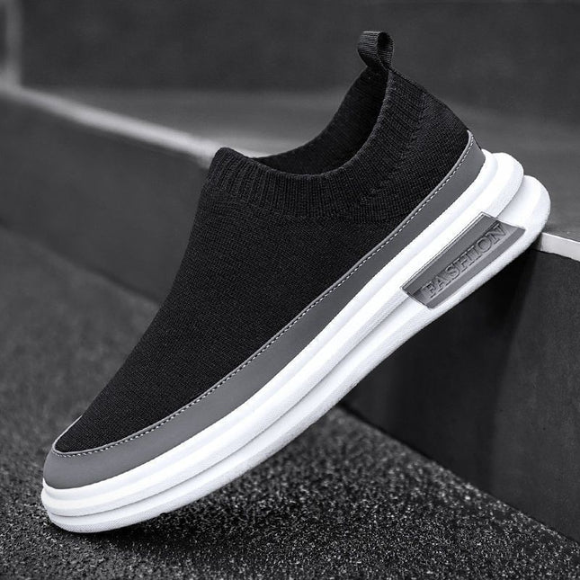 Men's Shoes Summer Breathable 2023 New Style Shoes Men's One-Pedal Handsome Men's Casual Deodorant Mesh Fashionable Shoes