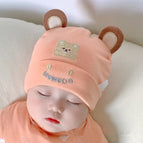 Round-eared bear fetal cap orange / One size fits all (0-12 months)