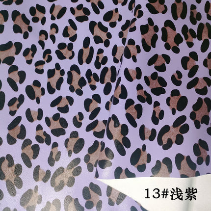 Pu Leopard Print Leather Fabric Anime DIY Imitation Cotton Velvet Base Printed Crafts Home Furniture Artificial Leather Bags
