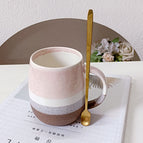 301-400ml / Pink cup with spoon