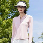 Cy-slim fit sports sun protection clothing) pink / M