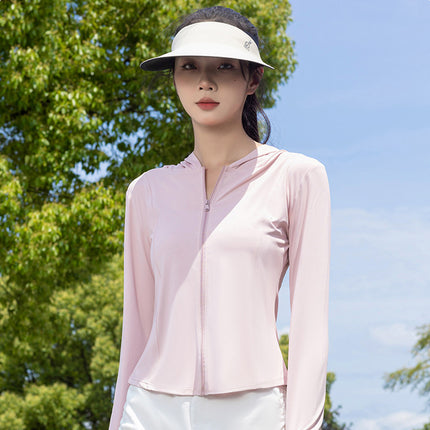 Summer Zipper Hooded Sun Protection Clothing for Women Summer Thin Breathable Outdoor Sunshade Anti-Uv Top Outerwear
