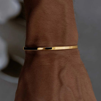 St.Delan Cross-Border Popular Accessories Stainless Steel Bracelet European and American Simple Fashion Open Design Men's Batch