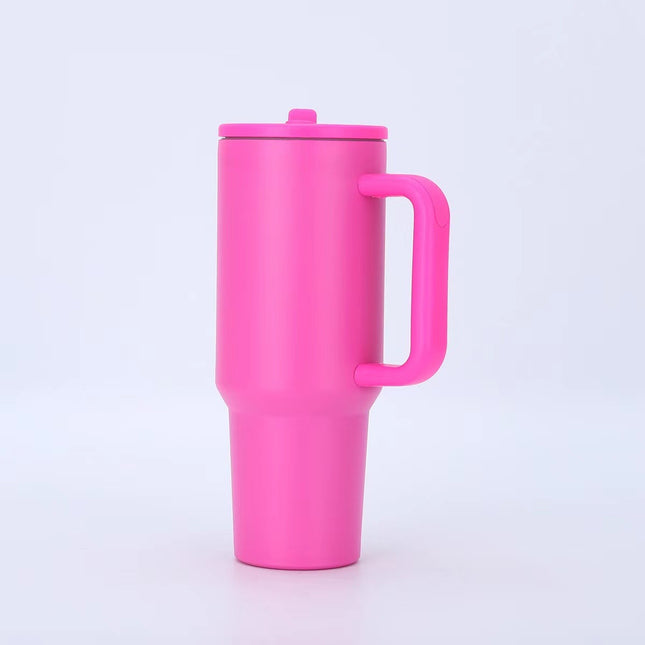 Cross-Border Amazon Best-Selling 40oz Big Mac Double-Layer Straw Mouth Car Cup Large Capacity Car Handle Ice Cup