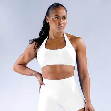 Fashionable and Sexy Seamless Yoga Backless Halter Bra Sports Fitness Beauty Back Shaping Anti-Exposure Women's Vest Ready for Sale