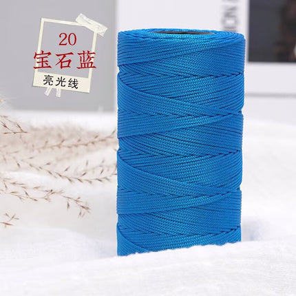 Bright Silk Thread 1mm Thin Thread for Crocheting Bouquets, Bags, Shoes, Handmade 100g Factory Direct Wholesale Knitting Thread