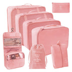 Pink [eight-piece set including hook bag]